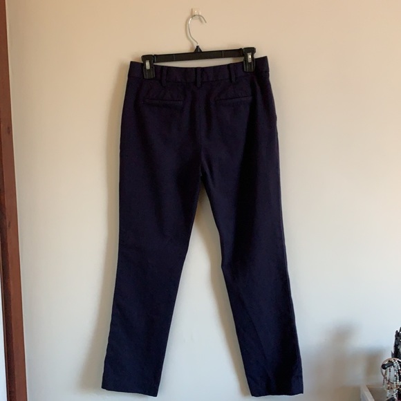 Tory Burch Navy Skinny Wool Blend Pants - Picture 9 of 10